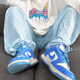 Nike (Nike) Nike Dunk Nike große Kinderschuhe für Frauenschuhe 2025 Sommer North Carolina Blue Low Top Casual Board Schuhe CW1590-103 CW1590-103 36.5