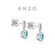 Chow Tai Fook ENZO Elegant Series 18K Gold Aquamarine Diamond Stud Earrings for Women EZV4993