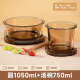 Centennium Zhenghe Glass Lunch Box With Lunch Office Trabajador Luncher Microonda Calefacción Especial Partition Bento Box Box Box Round 1050ml + Sopa Bowl 750ml