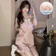 Xianxiyi Summer Nuevo pijama de estilo con pijamas en el pecho con pijama de pecho Juego de encaje delgado JDX-9221# [PINK] 175 L