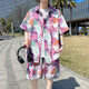 Xuanfanduo Seaside Vacation Shirt Set pour garçons en été mince et style beau, un ensemble associé à des paquets en deux pièces de Sanya, Hawaii T878 L 115Jin [Jin est égal à 0,5 kg] à 130jin [Jin est égal à 0,5 kg] peut être porté