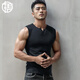 Enlightenment Henry collar sleeveless t-shirt men's broad shoulder vest solid color cotton bottoming tight slim sports waistcoat summer Henry shirt white M (100-125Jin Jin equals 0.5kg) slim
