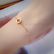 Yadige 18K rose gold LOVE bracelet Internet celebrity model AU750 color gold gold bracelet girlfriend anklet gift 18K rose gold bracelet with certificate
