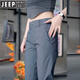 Jeep Spirit Hosen Männer Frühling und Herbst loser Straight Trend Grey Business Casual Hohose 2025 Sommer neue Hosen Männer Yt838 Gray 32