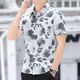 Pierre Cardin Summer Nuevo camisa de manga corta impresa para hombres camisa de negocios casual moderna de moda