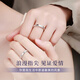 ALLOVE Glacier Sterling Silver Couple Ring Men and Women's Styles Proposal Ring Jewelry Birthday Gifts for Girlfriend Wife Anniversary