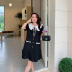 Aotong Xiaoxiang Style Dress for Women 2025 Summer New French Temperament Pleated Skirt AT2603 Picture Color L