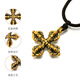 Chow Tai Sang Gold Pendant National Trend 5D Black Gold Cultural Blessing Couple Necklace Birthday Valentine’s Day Gift for Boyfriend and Girlfriend Black Gold Vajra Pendant About 1.8g