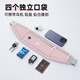
Yunran (YUNRAN) special anti-theft bag, close-fitting waist bag, travel, sports, running, men and women invisible thin passport bag, anti-stealing wallet, Xiangtao purple, cannot be put into a kettle (high-end 4 pockets)