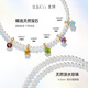 IL&CO Youke Zhenjingcai Natural Gemstone Pearl Necklace Women's Universal Buckle Colorful Treasure Birthday Valentine's Day Gift Garnet Pearl Necklace