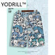 Mikeshan new cartoon printed cartoon peripherals same shorts men's casual 2D pain clothes five-point pants large size beach pants white k shorts 854 8XL 265-290Jin [Jin equals 0.5 kg]
