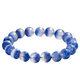 Eternal symbol light luxury brand luxury crystal bracelet Brazilian old mine blue line stone bead bracelet birthday gift for men and women jewelry grade blue line stone about 9mm