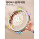 Yu Senyi Baby Spielzeug über 6 Monate alte handbemalende Trommel 0-1-Jährige Kinder frühkindliche vorbemerlige Trommel Frühschulbaby Tambourin 8-9 Hand-Malting Tamburin [Blau] + Montessori Frühschulbildung sechsseitig