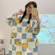 Liumanli lindo camisón para niñas en primavera y otoño verano de algodón puro pijama de manga larga para estudiantes de estilo de estilo de estudiantes puede usar ropa casera afuera de j16854 m