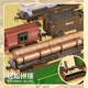BEI JI Kinderspielzeug Retro Dampf Train Electric Train Modell Set Boy 3 Geburtstagsgeschenke 8-12 Jahre 3-6 Dampfzug [Lokomotive + 3 Wagen + Gleise] Geschenkbox Jungen und Mädchen Kindertagsgeschenke 7-14 Jahre