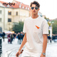 
Mr.BuMrBu cloth silhouette creative folding pocket casual round neck short sleeve men's T-shirt summer new style GT15263 ivory white M 170