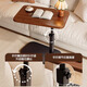 Jingcai coffee table side table sofa side tea table lift table computer desk small table JCJ25 walnut color