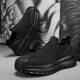 Chaussures masculines 2025 Été Nouveau chaussure de pédale d'un pied respirant Chaussures décontractées pour hommes Volvyle Flying Mesh Sports Chaussures tendance JS-PG686 Black 42