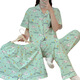 S.SOFEA春夏甜品玉桂狗短袖睡衣女三件套家居服 套KK14124# 175 L【建议100-120斤】