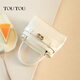 toutou2025 Nuevo Kelly Bag Crocodile Textura Bolso Pemperamento simple Bolsa Crossbody Bag Bag Pearl White
