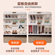 Silao shoe cabinet steel entrance door entry cabinet integrated wall-mounted dust-proof shoe rack household multi-layer shoe storage cabinet 5 layers of gray-50*32*80 (approximately 15 pairs of shoes)