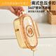 
XMSJ enhanced vacuum fresh-keeping box glass lunch box microwave oven heating special office worker 2024 lunch box bento bowl with lid oval high-end model without separation 1050ml