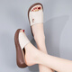 Broken Size Red Flying Dragon Echte Lederruhrschuhe für Frauen 2025 Neue weiche Mutter Beach Sandalen Freizeit Frauenschuhe von Weiß 37 37
