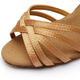 
Iron Arrow Latin Dance Shoes for Women's Middle Heel Soft Sole Dancing Shoes Ballroom Dance Lomba Chacha National Standard Dance Shoes Dark Skin Tone 38