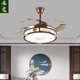 
Heliang new Chinese-style solid wood living room ceiling light high-end atmospheric bedroom study light Chinese style Zen hall lamp 9896 gold silk sandalwood-46*46CM-square-three colors