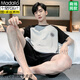 Modal 80-220jin [Jin entspricht 0,5 kg] Big Children Pyjamas Jungen Sommer kurzärmelige Baumwolle Teenager Mittelschüler große Jungen