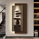 Mopai Stone läuft das Eingang dekoratives Gemälde moderne leichte Luxus bedeutet gute Korridor-Hängemalereien in die Tür LED Leuchtlampe Malmalereien Steinläufe D Modell 100*200cm80*200+80*167 Plug-in-Modellmodell