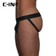 C-in2 Sommer Neue Männer-Tanga, Lyceler-Stoff leicht und bequem u konvex sexy Doppel-Tanga 9025 001 Schwarz 1 s für 2 Fuß 1-2 Fuß 3 Taille (28-30 Größen) geeignet.