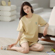 Pajamá de pijama de manga corta de algodón puro para ropa de algodón para mujeres de verano para ropa para el hogar de estilo coreano simple Y9859 m (recomendado 75-95Jin [Jin iguala 0.5 kg])
