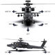 Yuxiang Apache F11S Вооруженный пульт дистанционного управления вертолетным вертолетом GPS Aviation Model 3D Обратный обратный полете