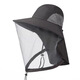 Zi Jiafu Y Fishing Hat Mesh Mask Honey Collection Anti-Bee Sun Hat Summer Outdoor Anti-mosquito Camping Shawl Neck Guard Mountaineering Light Gray