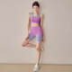 OIMG Yoga Clothes Set Female Fairy Qi High-end Professional Pilates New Style Yoga Clothes Female Dopamine Gradient Exercise Purple Pink Suit M 100-120Jin Jin is equal to 0.5kg