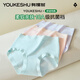Youkeshu Pure Cotton Girls Rear Cotton Full Cotton 10A Antibacterial Mid Waist Breatable 2025 NUEVAS PULAS DE ALMENTAS 'PIELA DE ALMENDO + OXYGEN AZUL + ROSA LIGHTA L