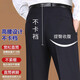 Montagut Summer New Business Casual Hohose Herren mittleren Alters und älteren losen, gerade hohen Taillenhosen Marine Blau 9901 [Sommer] Dünn 36 [Warteumfang 2 Fuß 9]
