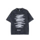 Opeodly American High Street Trendy Brand T-shirt à manches courtes pour garçons Retro Retro Trendy Casual Washing