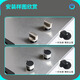 Shuangwei Gasofenschalter Knopf Gasherd Erdgasflüssiggasmetall Zündknopfzubehör 0 Grad 8 mm mit staubfestem Pad einteilig RZ-Knob 03 0 Grad