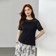 SHOW FIBRE [T-shirt lysel polyvalent plissé de la conception] grande taille Fat MM2025 Summer Nouveau style 1396 noir 5xl