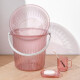 
Student dormitory thickened plastic bucket with water bucket for household water storage bathroom hand-held laundry bucket transparent bucket 1049 random color medium size