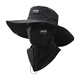 Jeep Spiritjeep Sun Hat UV Protection solaire Masque Universal Trendy Outdoor Gift for Men and Women Gris Dark Grey Three-Piece Set (687 Modèles) Réglable