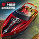 Grenzüberschreitender neuer HJ821 Hochgeschwindigkeits-Fernbedienungs-Kontrollboot mit Lichtern 2,4 g Double Scull Fernbedienung Speedboat Kinder-Wasserspielzeugboot Modell HJ821 Fernbedienungs-Kontrollboot-Weiß (mit Lichtern, einzelne Elektropaket (keine Ersatzbatterie