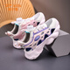 Del Hui Chaussures pour enfants pour garçons Mesh Sandales sportives respirantes pour femmes Middle et Big Children's Running Chaussures 2025 Été Nouveau cadre Chaussures Femmes résistant aux usurs D9926 Pink Purple Single 28 Longueur intérieure 17,8 cm Longueur de pied 16,8 cm