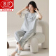 Langsha (Langsha) Kurzärmelige Frauen-Pywon-Pyjamas Set Summer Hosen Home Closer Koreaner Stil können dünner Stil von außen getragen werden