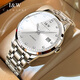 IW Swiss IW watch men's mechanical watch fully automatic imported movement luminous waterproof men's watch moon phase men's watch [upgraded enhanced version] 683 steel strip white-lifetime insurance