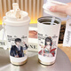 
Surrounding water cup LEBETE time agent thermos cup for men and women with high appearance portable takeaway cup new style BXAB15568 agent food grade stainless steel liner-520ML with lanyard