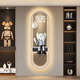 Luz moderna sala de estar de lujo calendario perpetuo reloj de pared electrónica 2025 Nuevo reloj de alta gama porche tira vertical lámpara de pintura decorativa 14699 [con pantalla digital reloj silencioso 70*210 cm Pintura regular sin estilo de lámpara [pantalla digital + carga