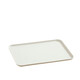 Thickened wheat straw tray cup tableware home hotel rectangular tea tray plastic plate dinner plate milky white large size 36*26*2cm